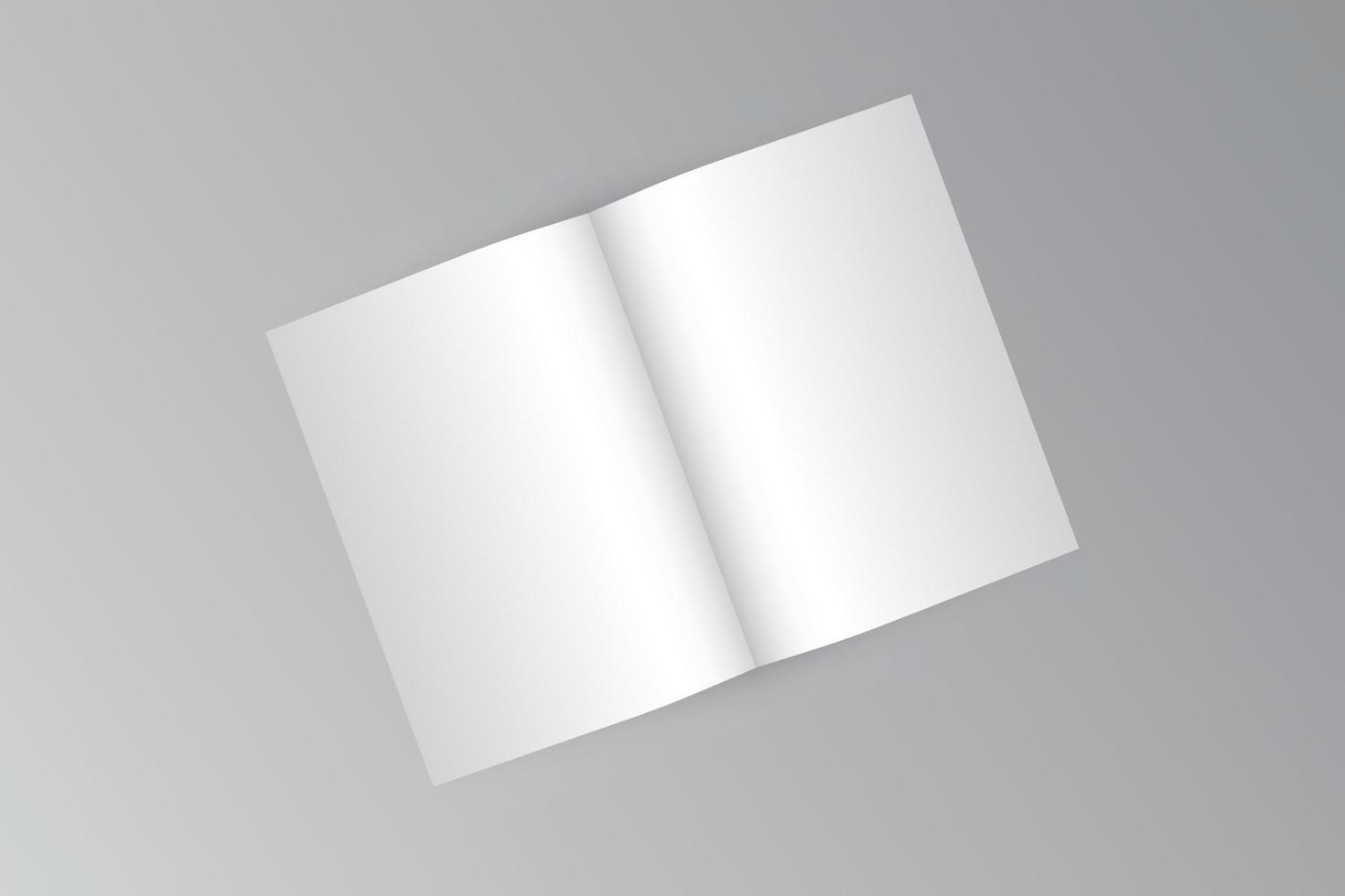 volante a3, maqueta de folleto, diseño de plantilla en blanco de medio pliegue a3, volante de un pliegue con espacio de copia, ilustración vectorial 3d. vector