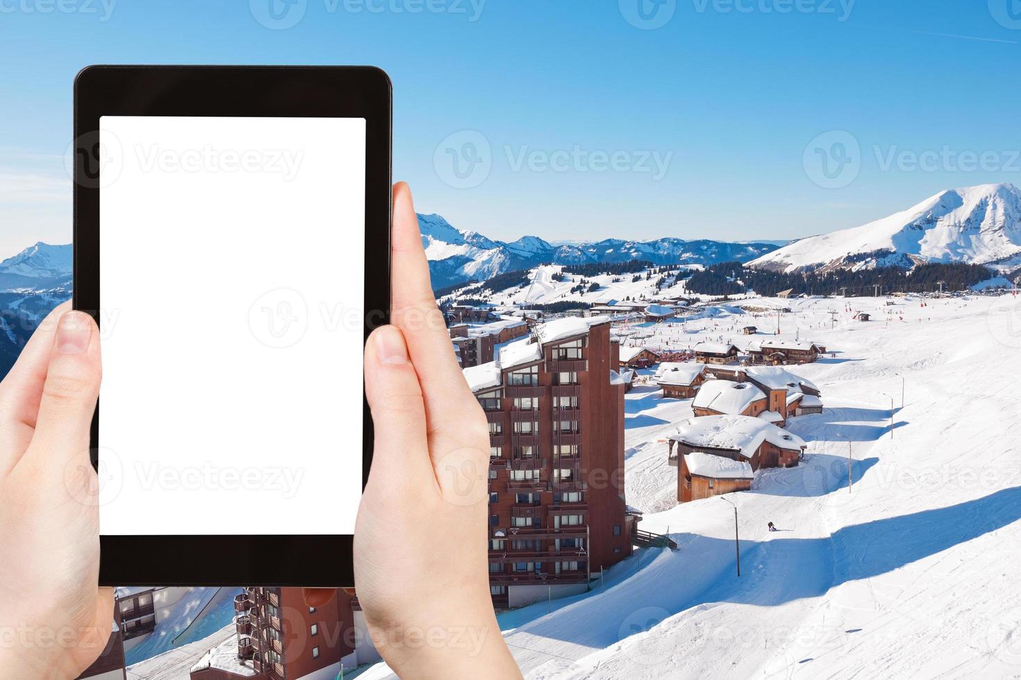 photo of Avoriaz town in Alps, France