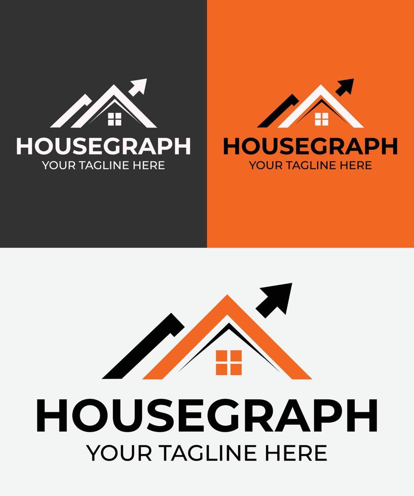 plantilla de vector de logotipo inmobiliario, concepto de logotipo de casa