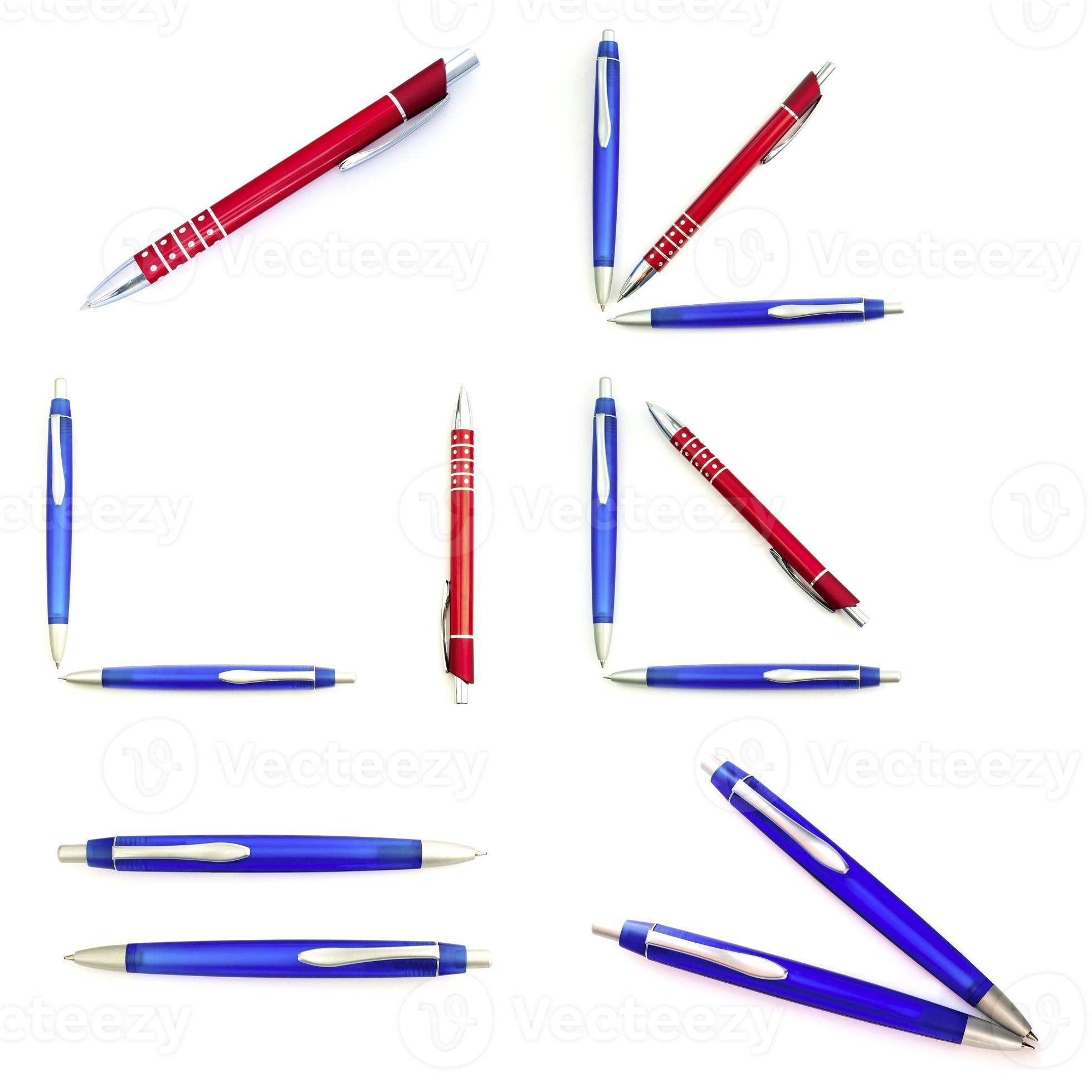 Red and blue pens 12043326 Stock Photo at Vecteezy