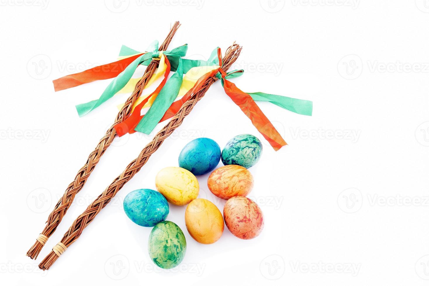 Easter eggs decoration photo