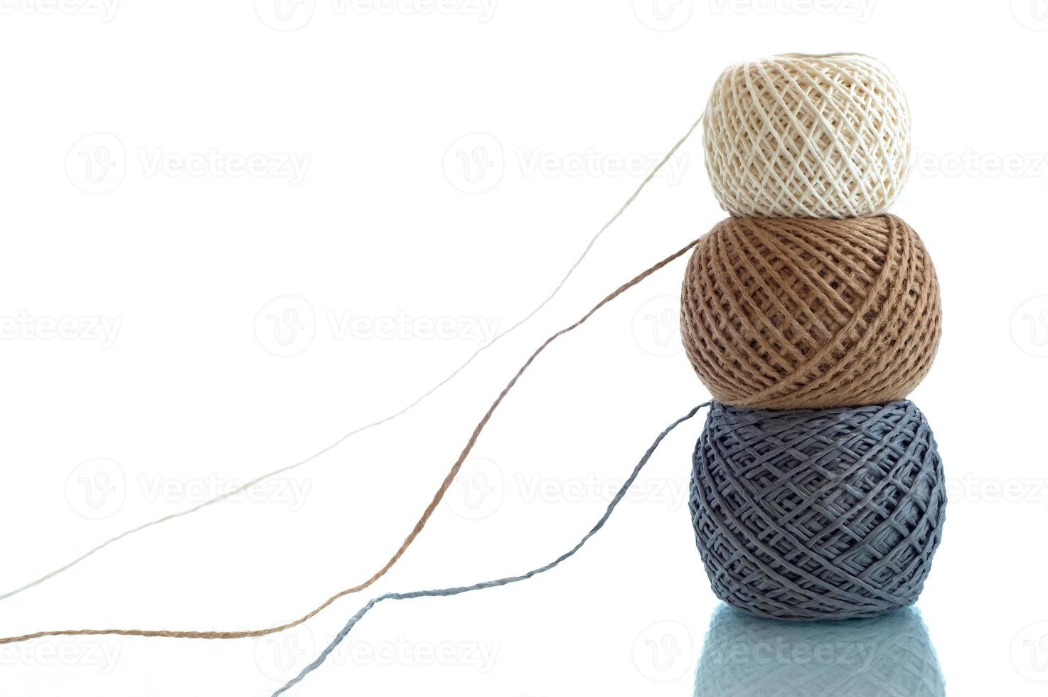 Three balls of rope photo