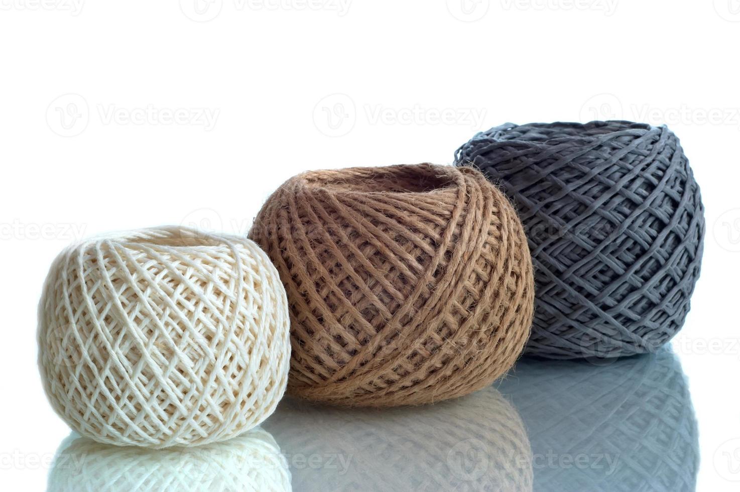 Three balls of rope photo