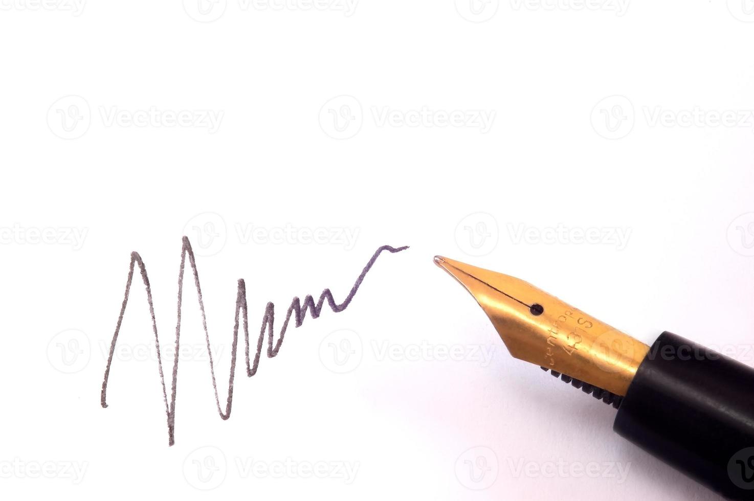 Fountain pen black ink photo