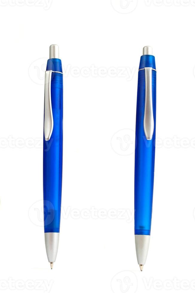 Two blue pens photo