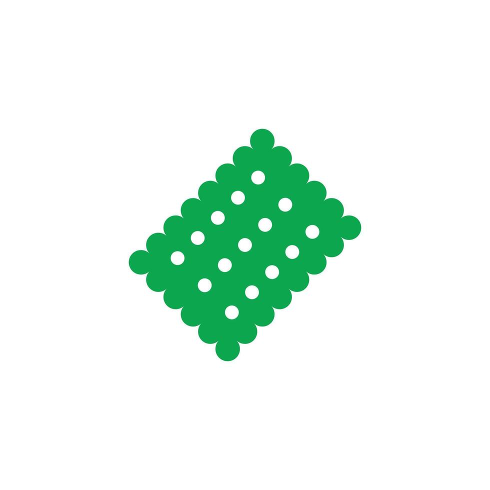 eps10 icono de arte sólido abstracto de una sola galleta vectorial verde aislado en fondo blanco. símbolo lleno de cookies del navegador en un estilo moderno y plano simple para el diseño de su sitio web, logotipo y aplicación móvil vector