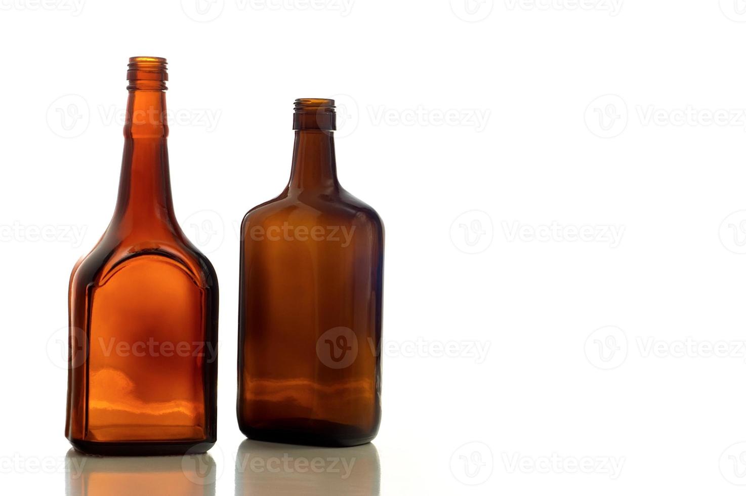 Two empty bottles photo