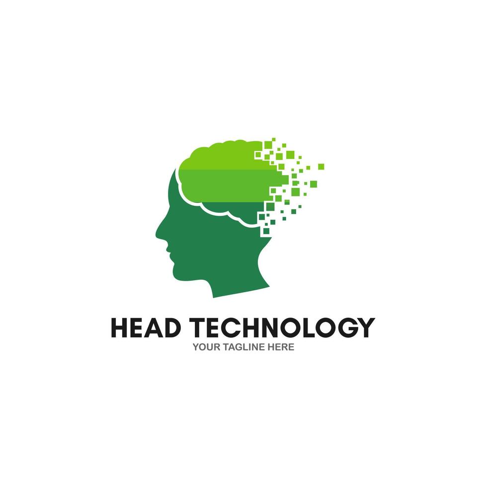 Technology Human Head Logo Icon Design vector