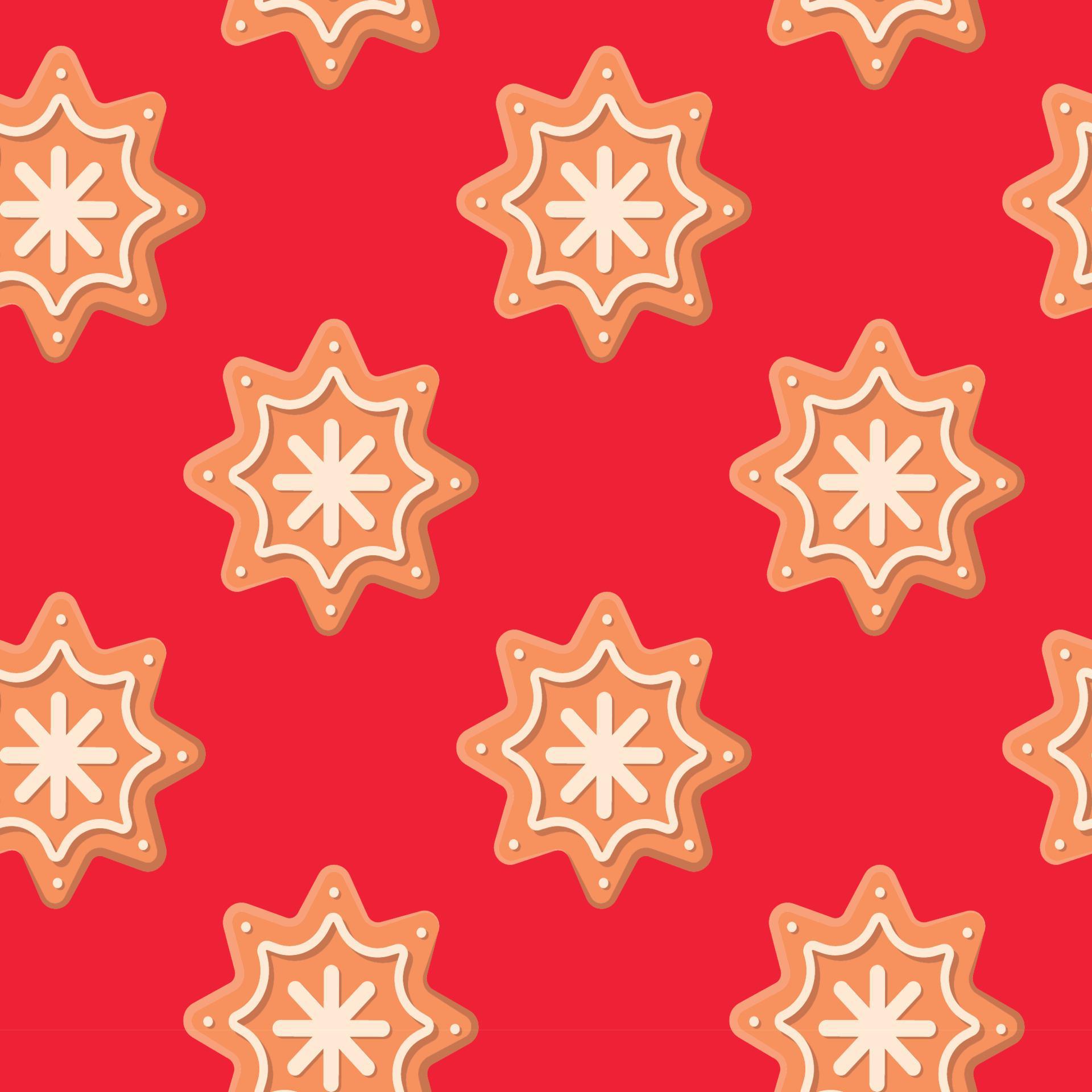 Gingerbread. Festive background with cookies. Vector illustration in