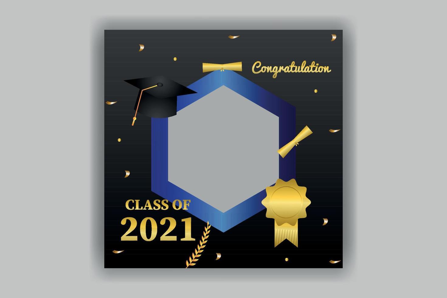 Class Of Graduation Frame Design background vector