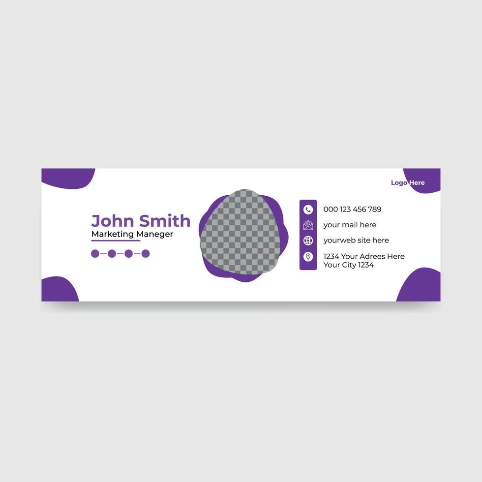 Corporate Email Signature Design Template vector