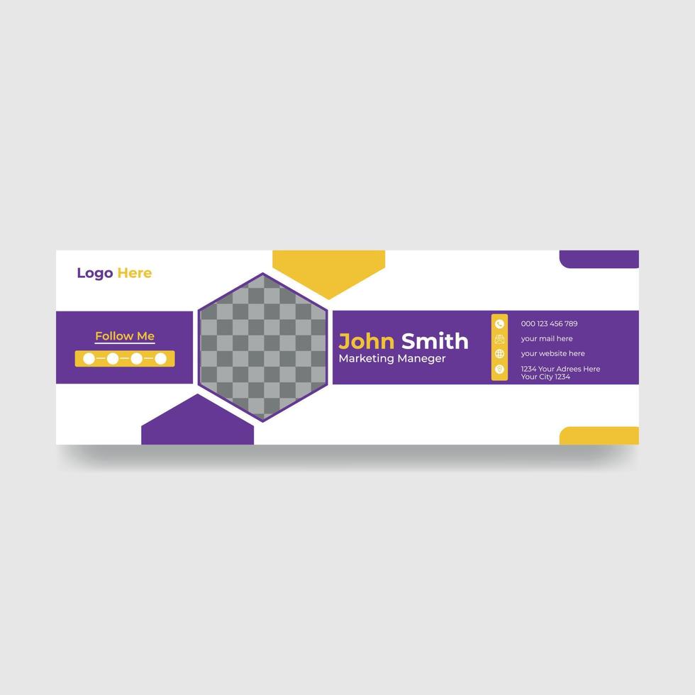 Corporate Email Signature Design Template vector