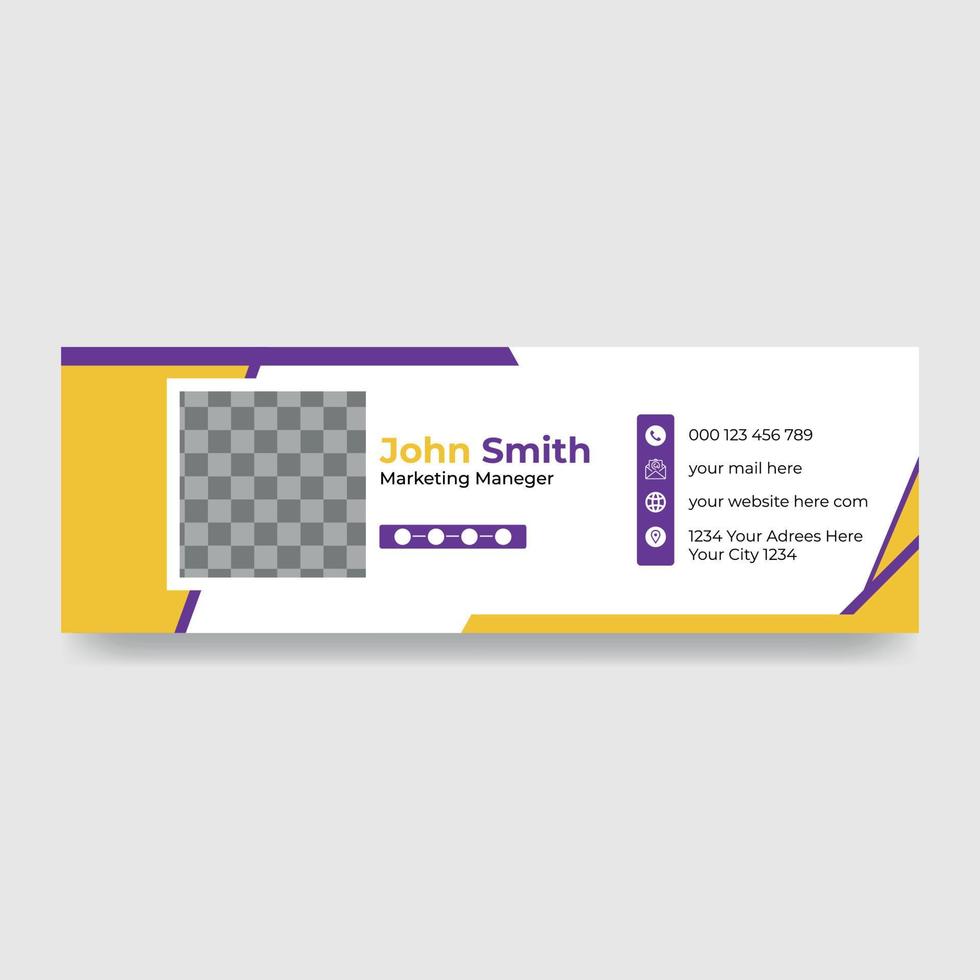 Corporate Email Signature Design Template vector