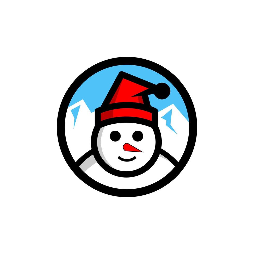 Snowman vector. Snowman icon. Snowman illustration. Snowman symbol of winter. Snowman sign. vector