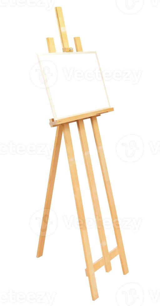 big easel with picture frame isolated photo