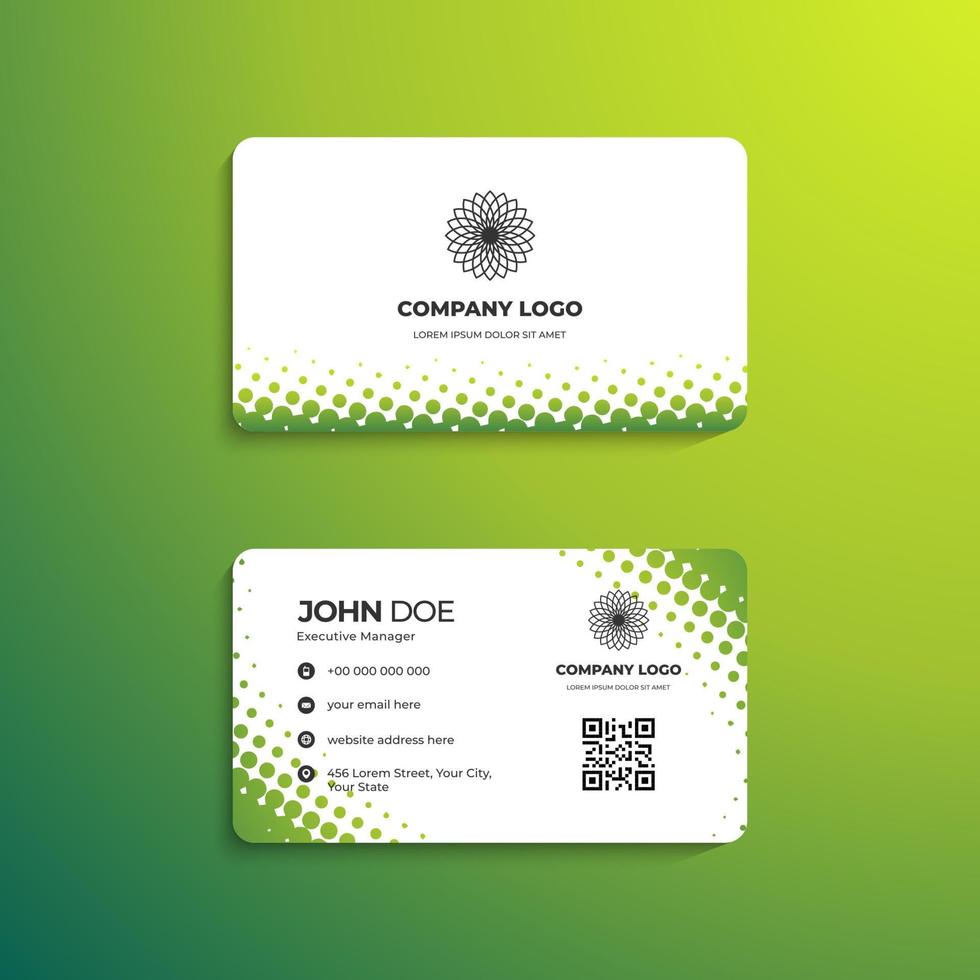 diseño de tarjeta de visita simple con medios tonos vector
