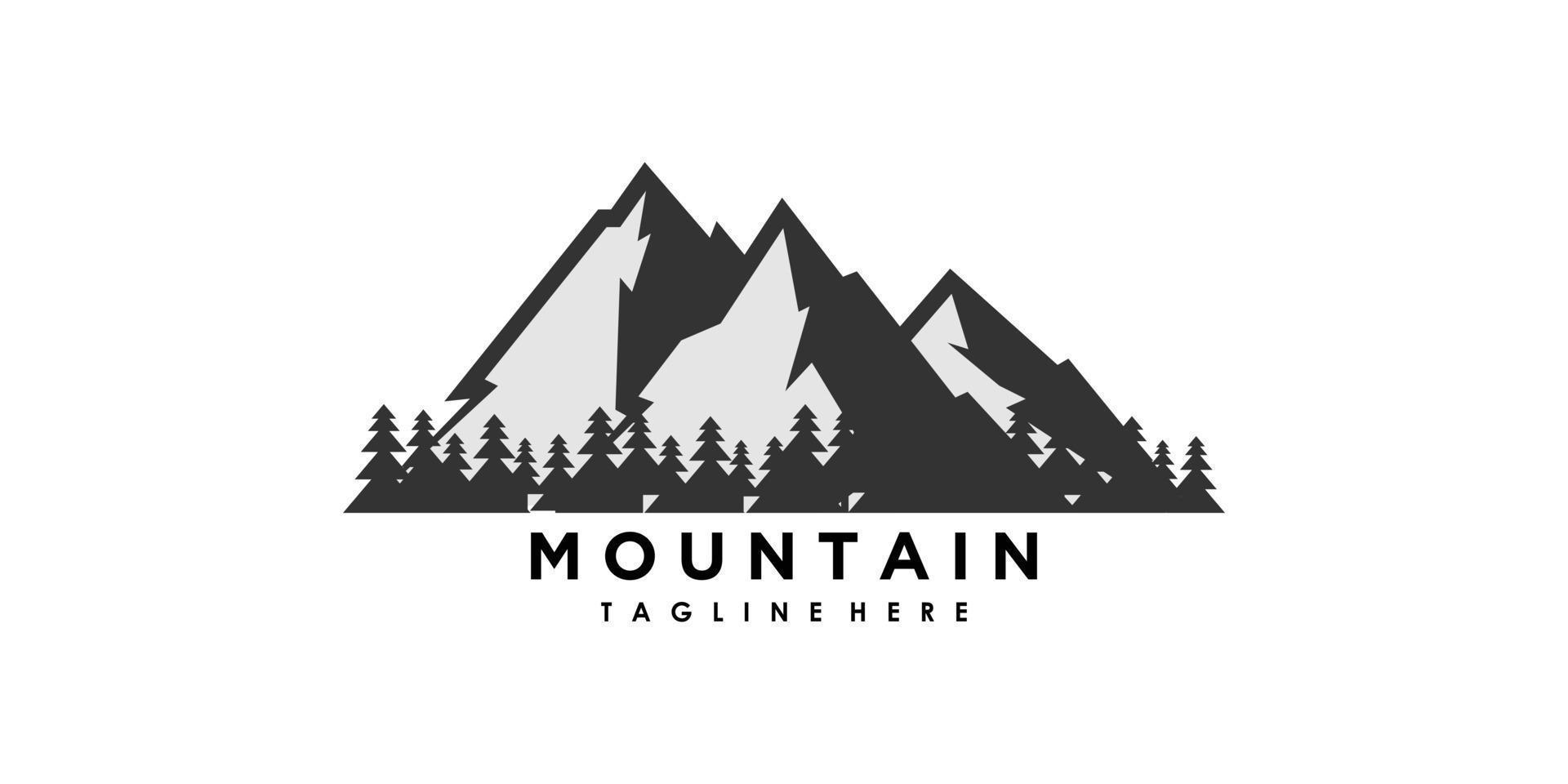 diseño de logotipo de aventura de montaña vintage con vector premium de concepto creativo