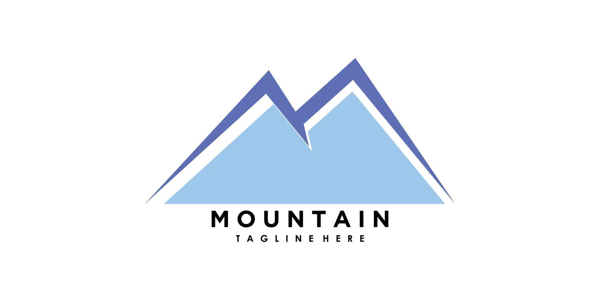 vintage mountain adventure logo design with creative concept premium vector