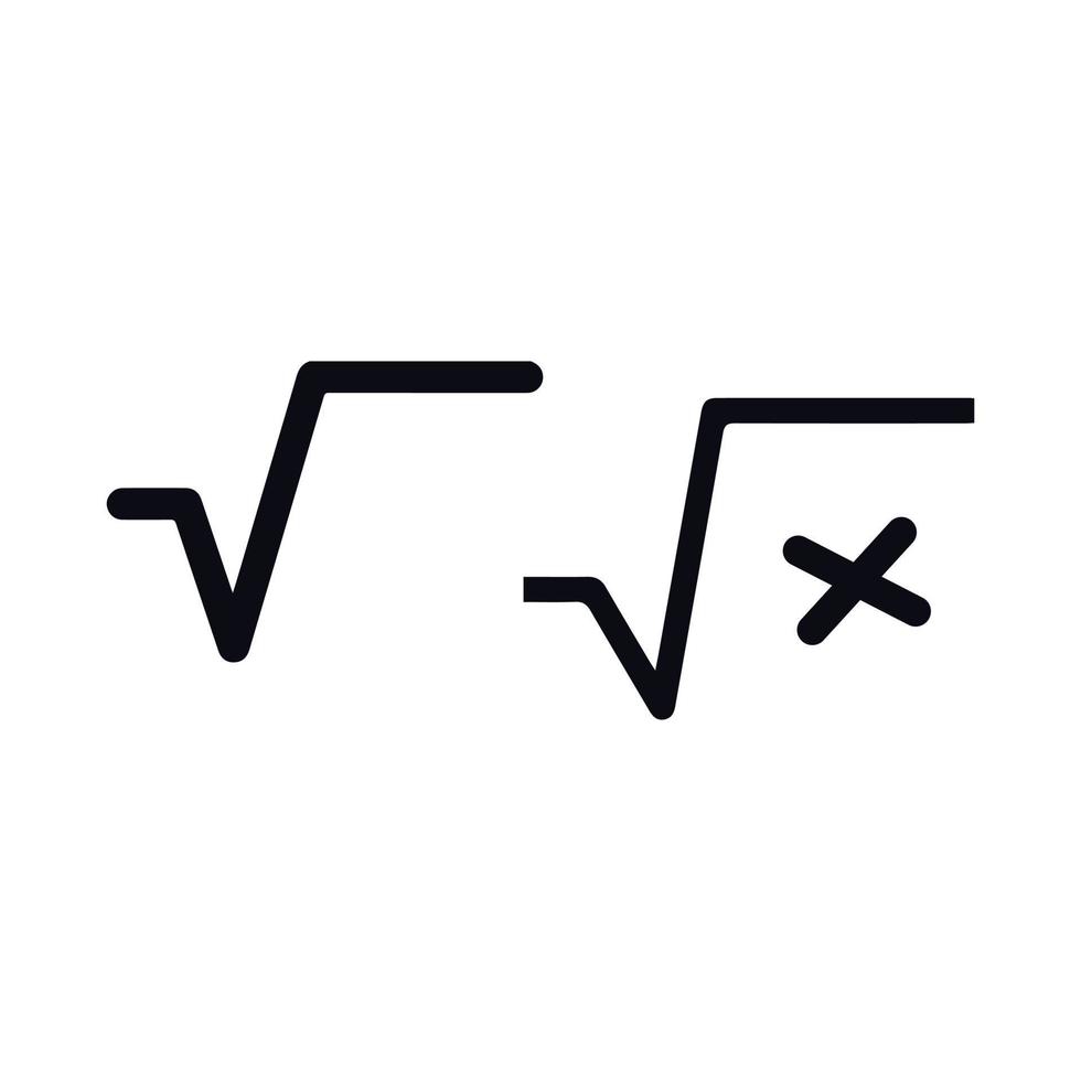 Square root icon vector design