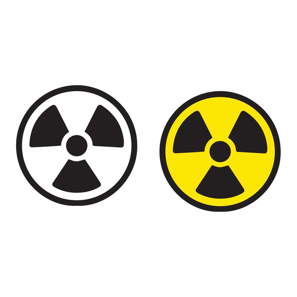 Radiation Round Sign isolated on white background vector