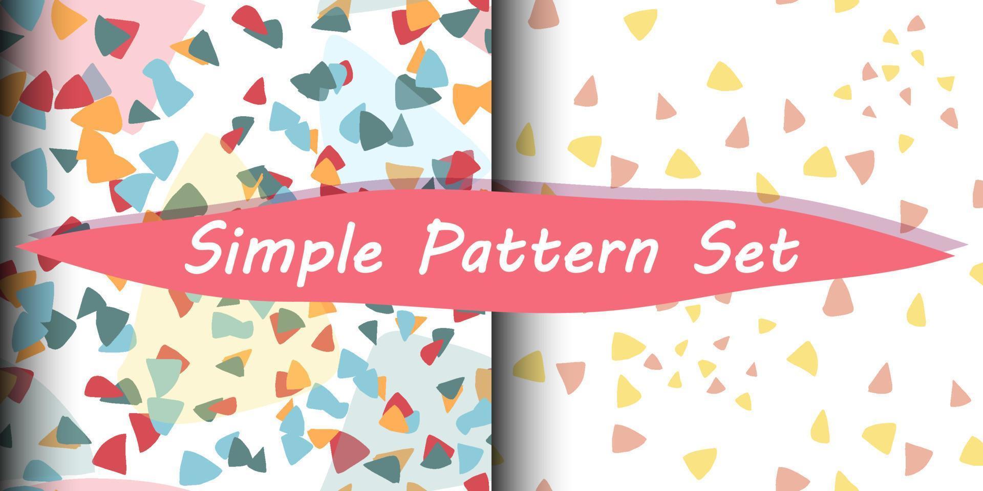 Terrazzo seamless vector pattern set in bright and delicate colours