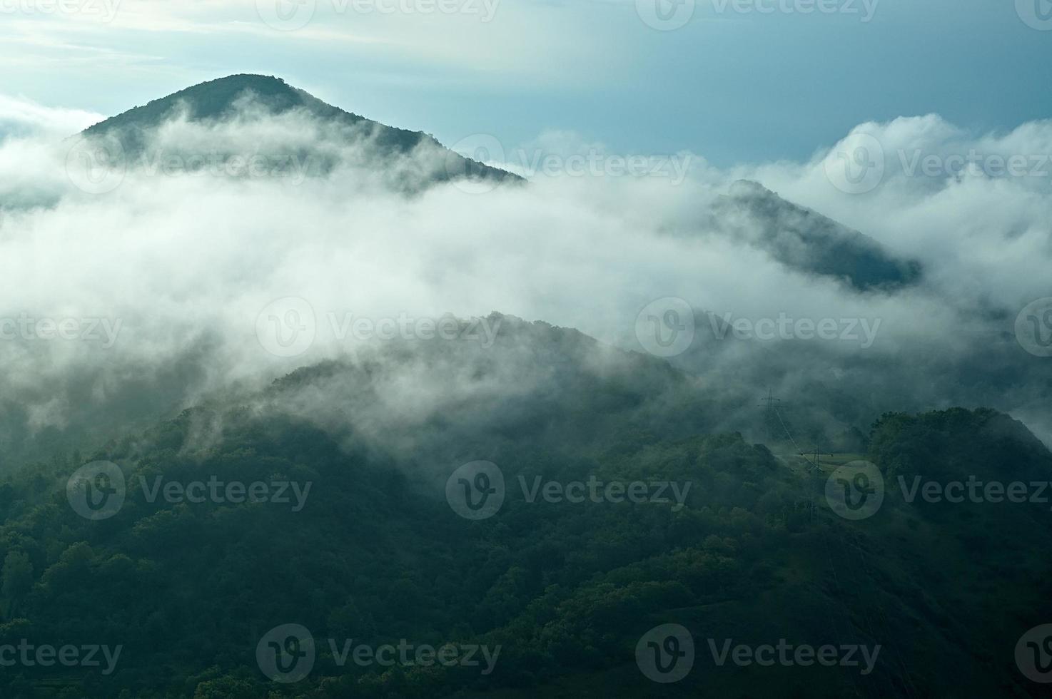 fog in the mountains photo