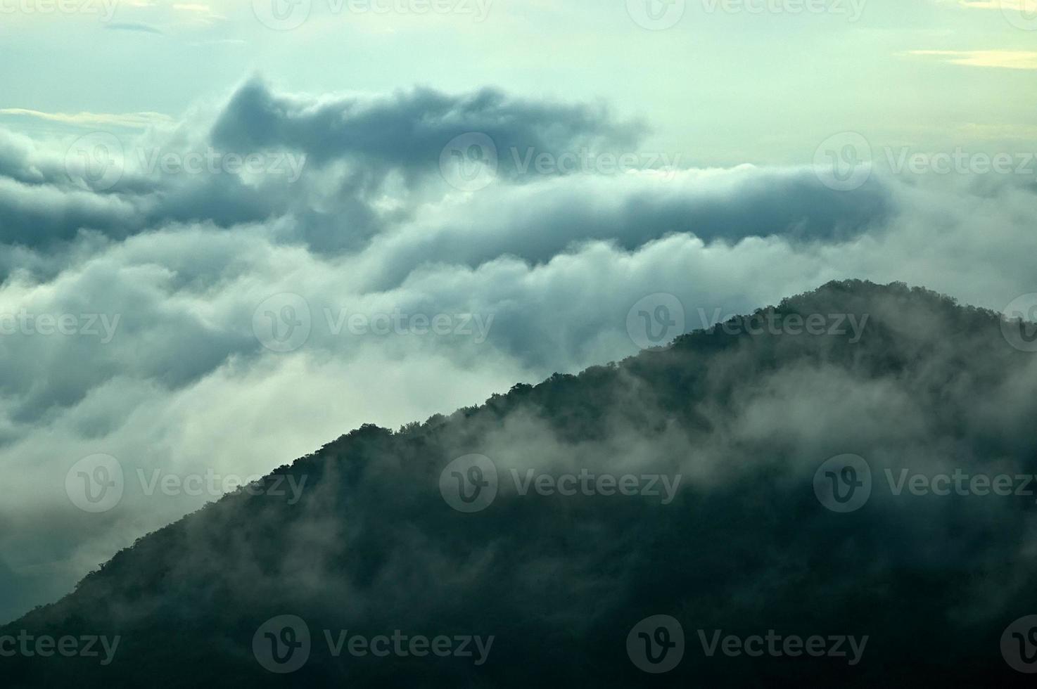 fog in the mountains photo