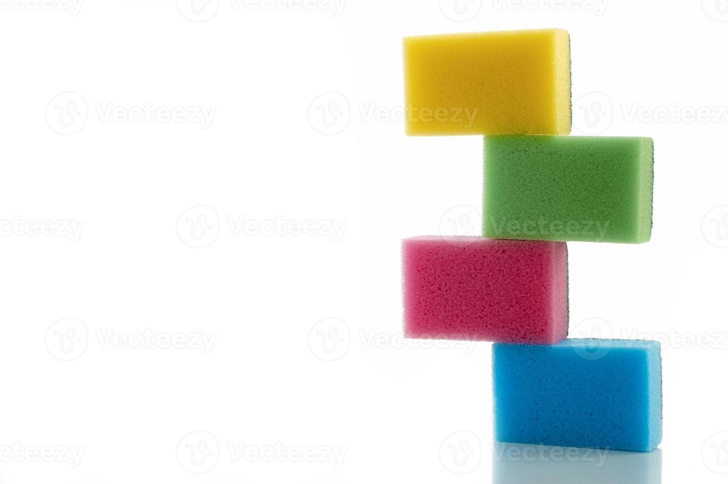 Some colors of sponges photo