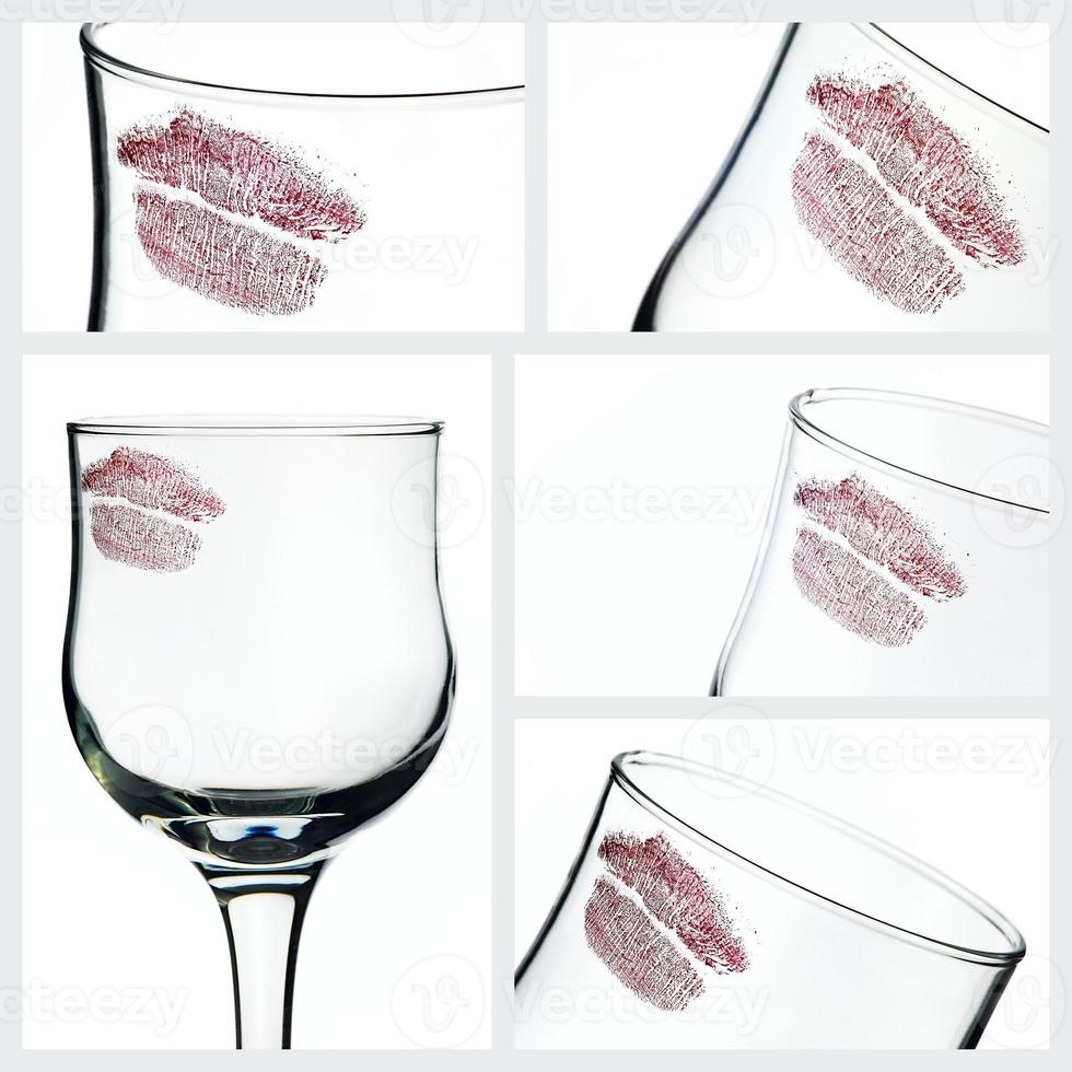 Kiss on glass photo