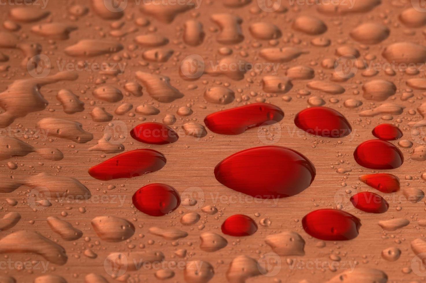 Red drop among drops photo