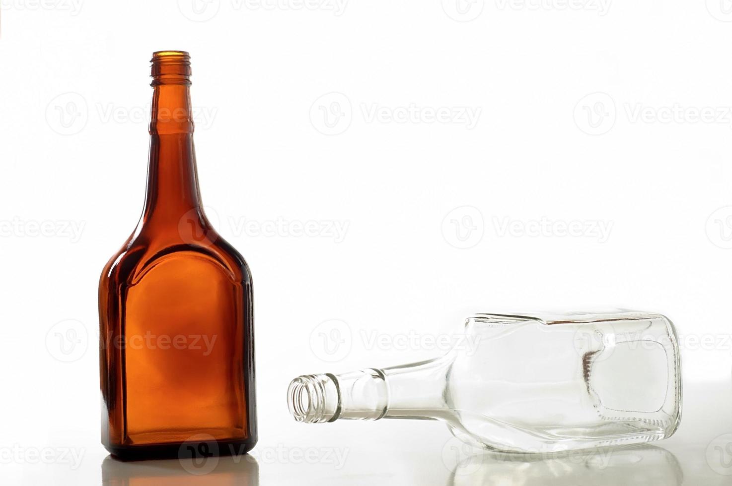 Two empty bottles photo