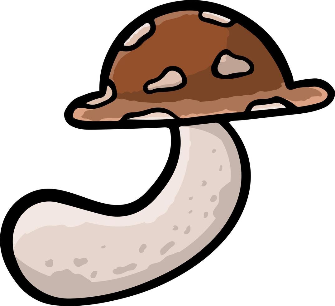 brown mushroom illustration vector