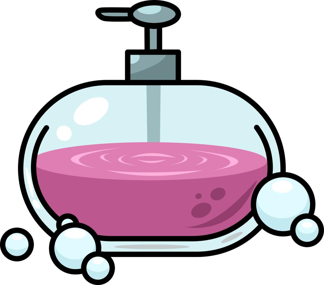 pink liquid soap vector