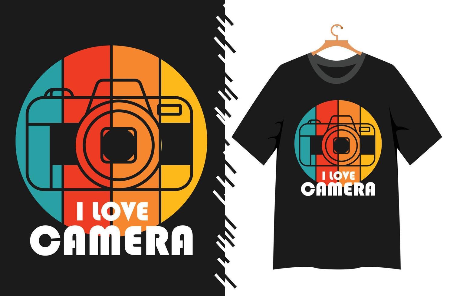 ilustración de cámara para diseño de camiseta vector