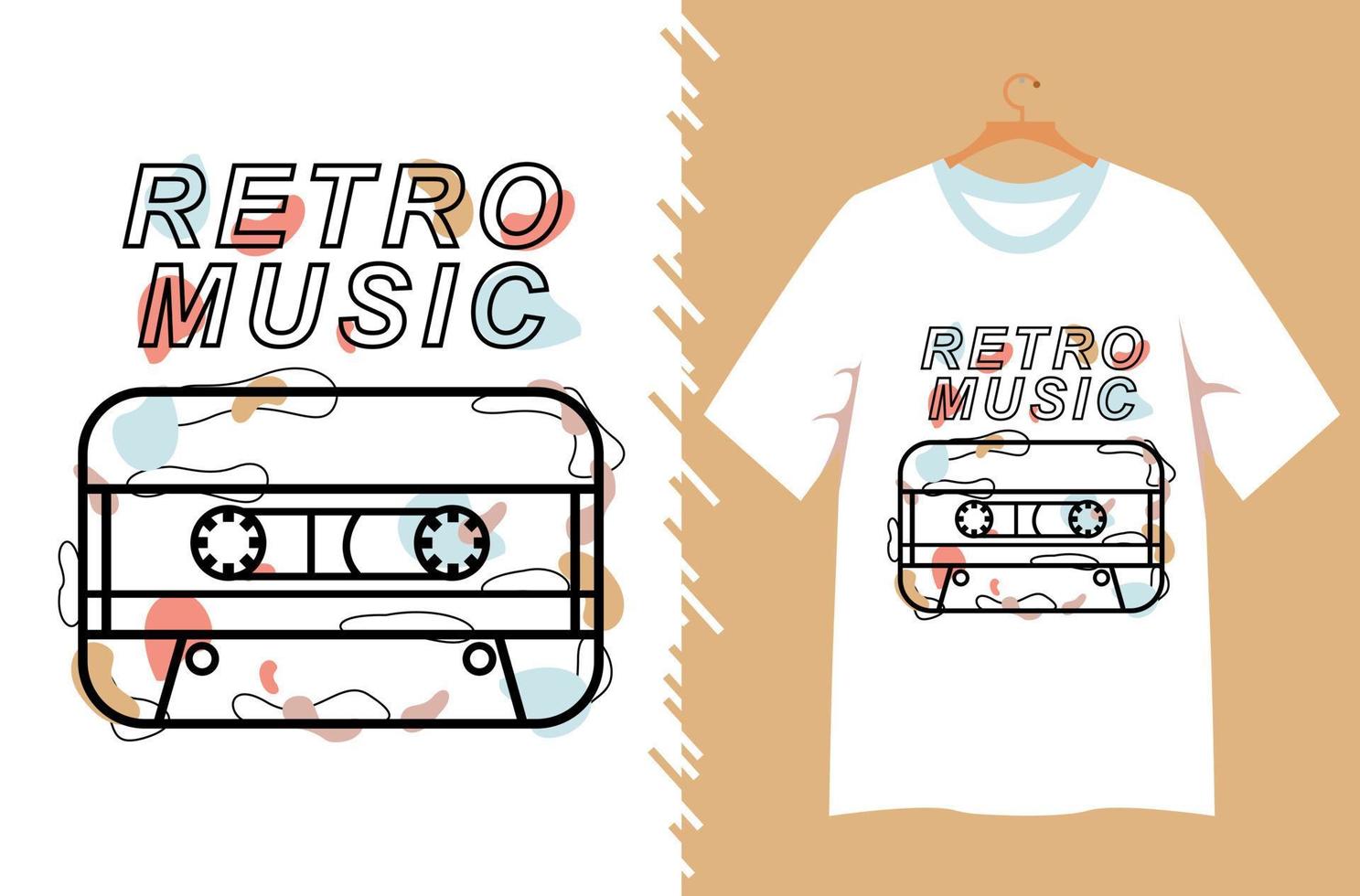 ilustración musical para el diseño de camisetas vector