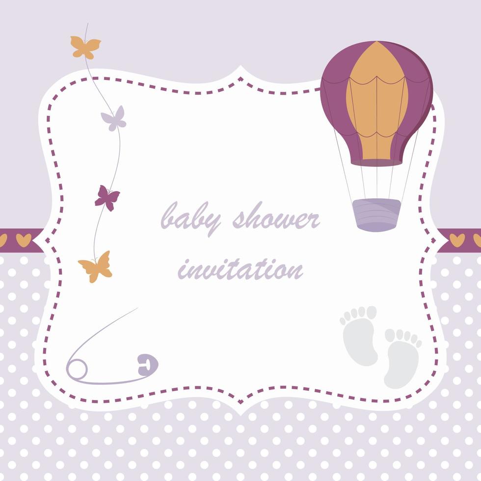 baby shower card template vector