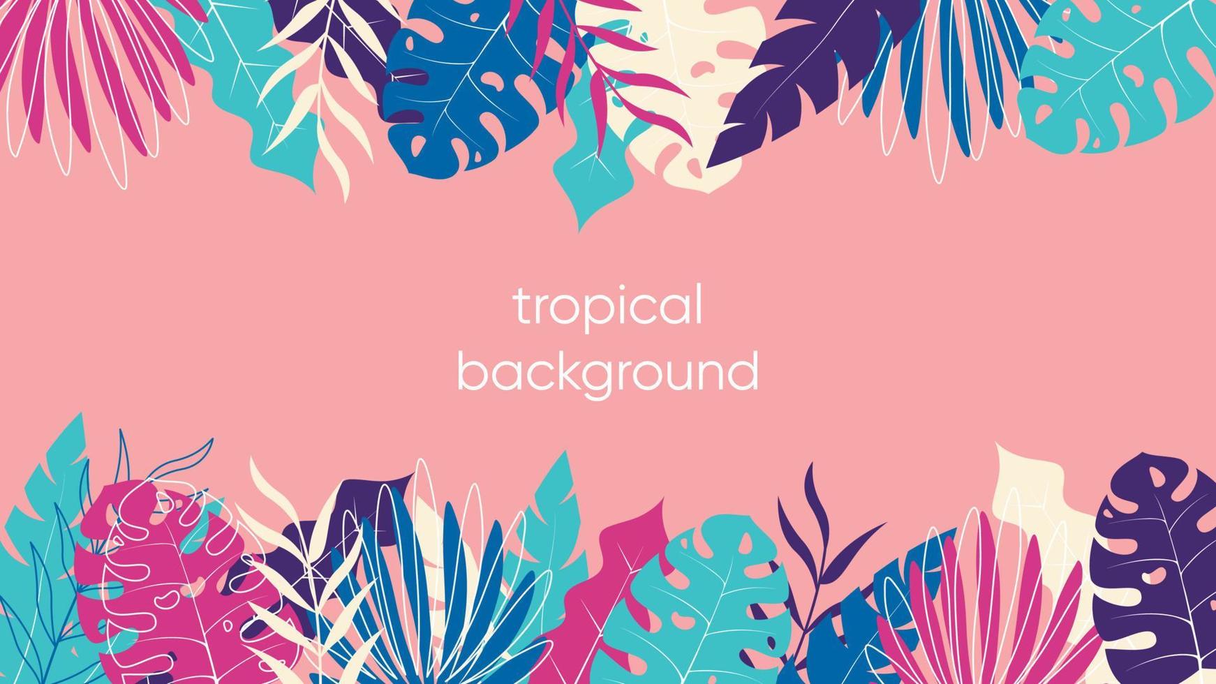 tropical background template vector