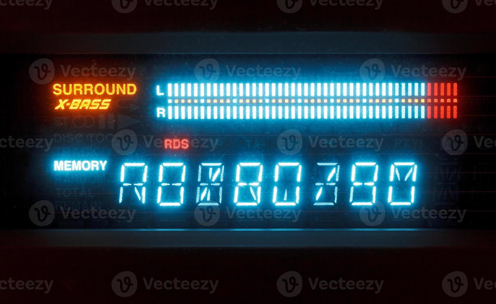 scale of sound volume on indicator board photo