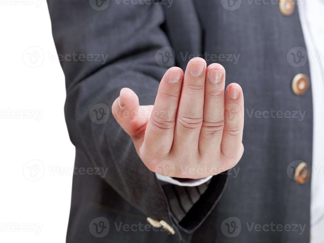 businessman inviting - hand gesture photo