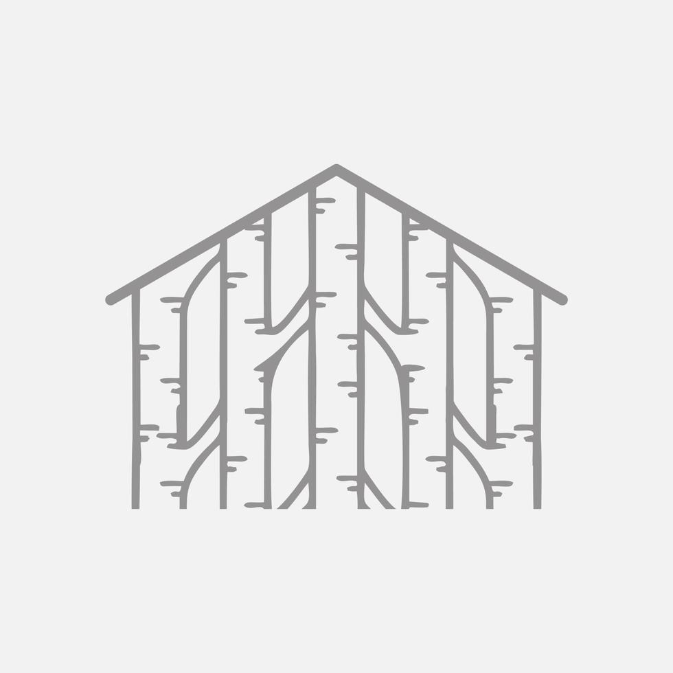 Basic RGB white birch logo vector