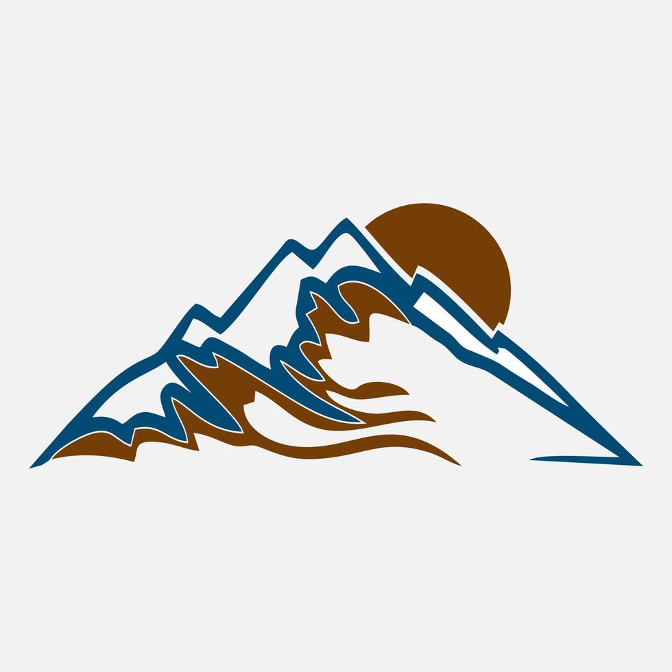 Basic RGB mountains vector