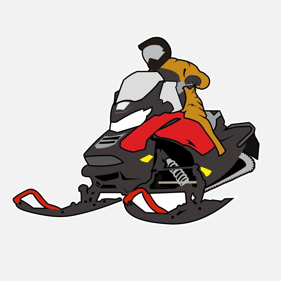 Basic RGB snowbike vector