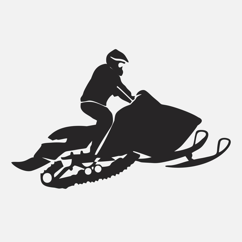 Basic RGB snow bike vector