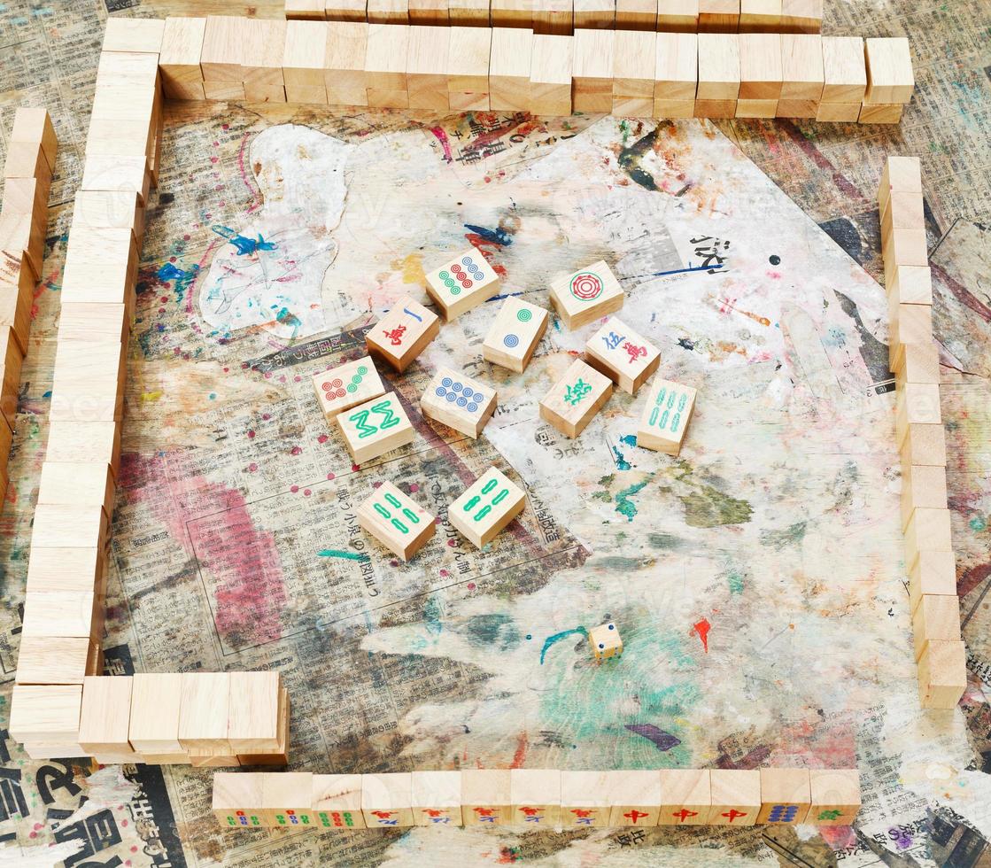 playing field of mahjong board game photo