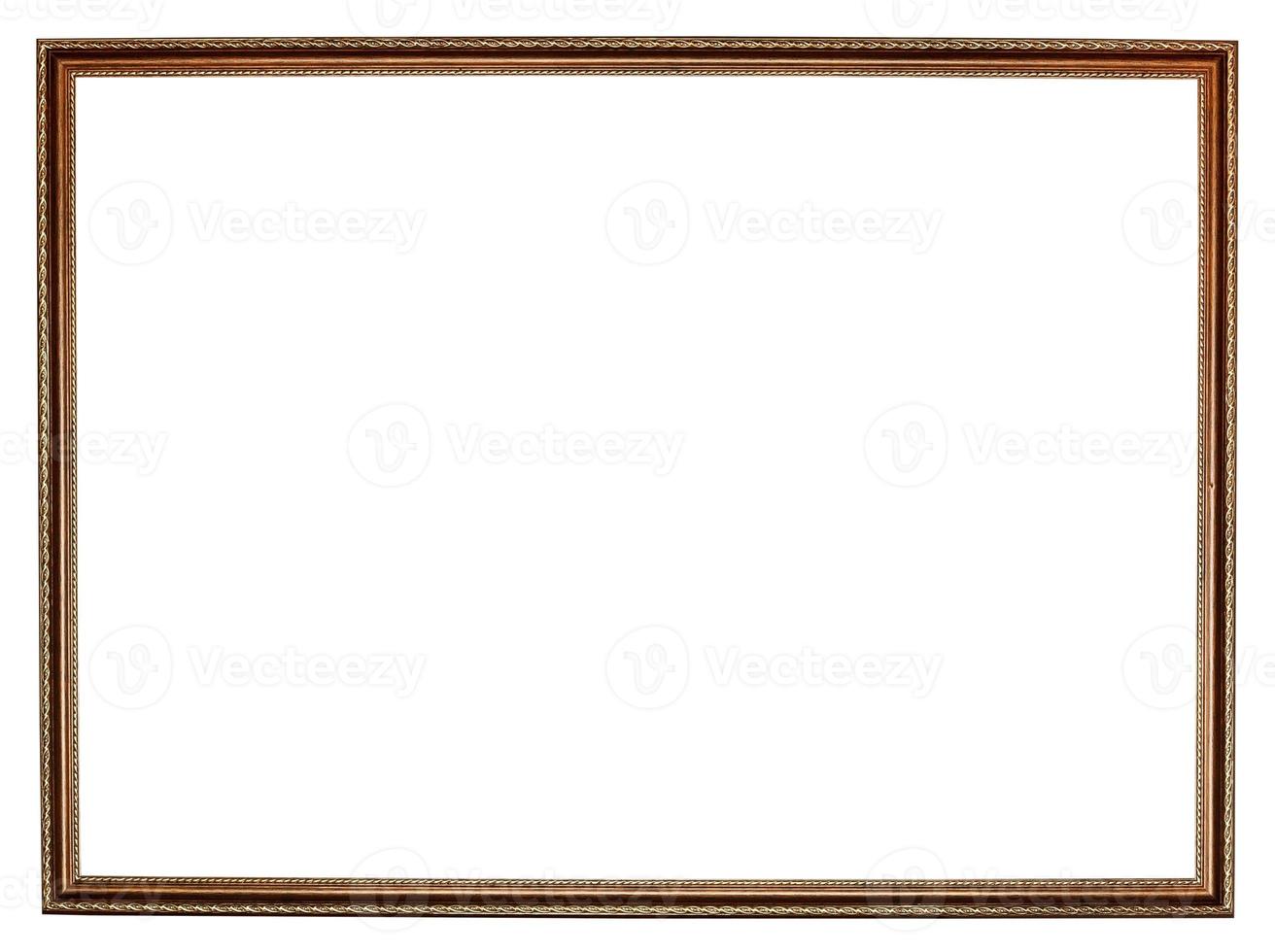 narrow carved retro wooden picture frame photo