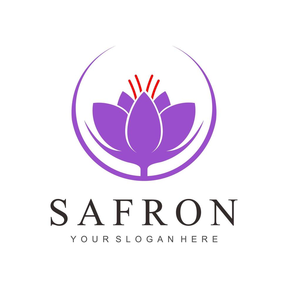 safron flower logo 12045778 Vector Art at Vecteezy