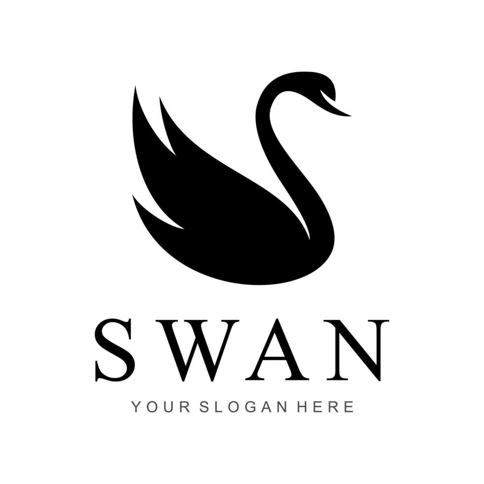 swan abstract logo vector