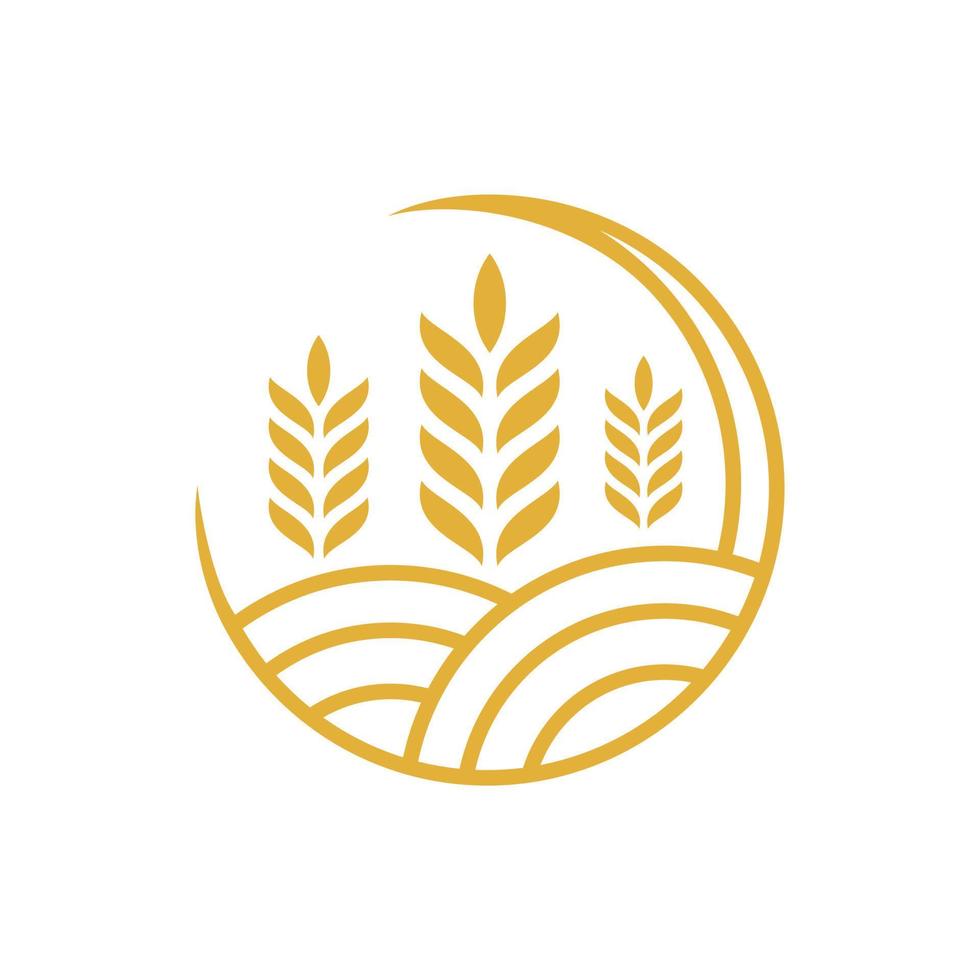 Wheat farming logo vector