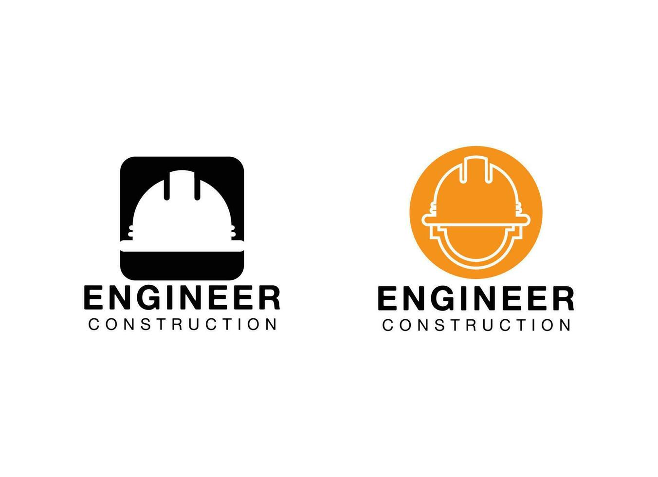 Helmet Construction Logo Vector Template.