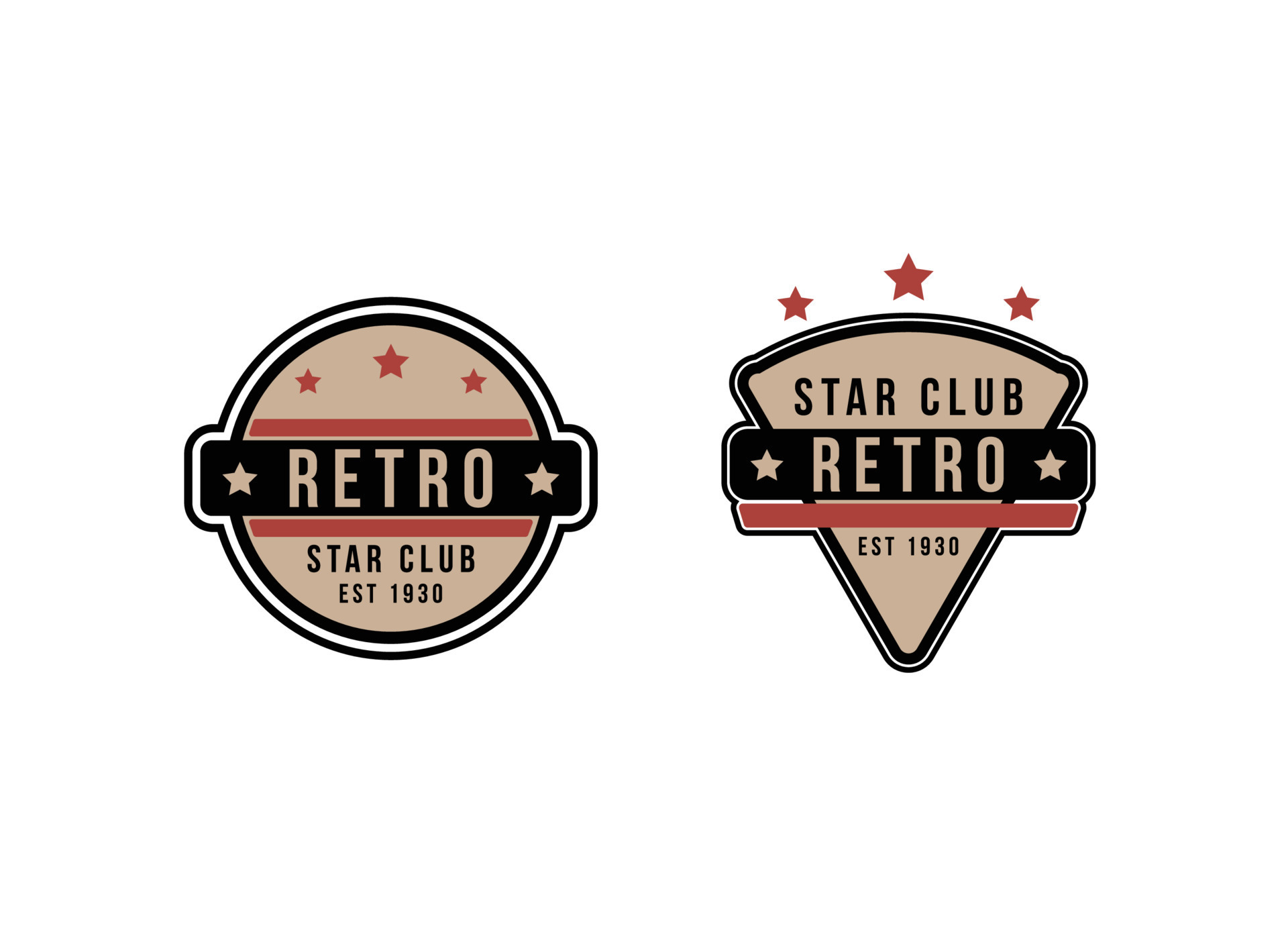 Classic retro vintage emblem logo design template. 12045812 Vector Art ...
